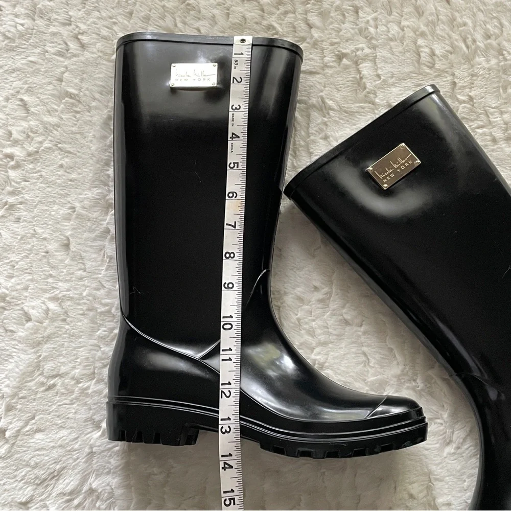 Nicole Miller Black Tall Rain Boots Size 8 - Picture 6 of 16